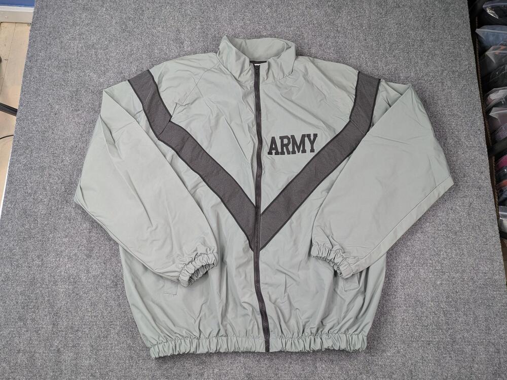 Unicor IPFU Jacket Mens LT Gray Army PT Windbreaker Full Zip Running Training